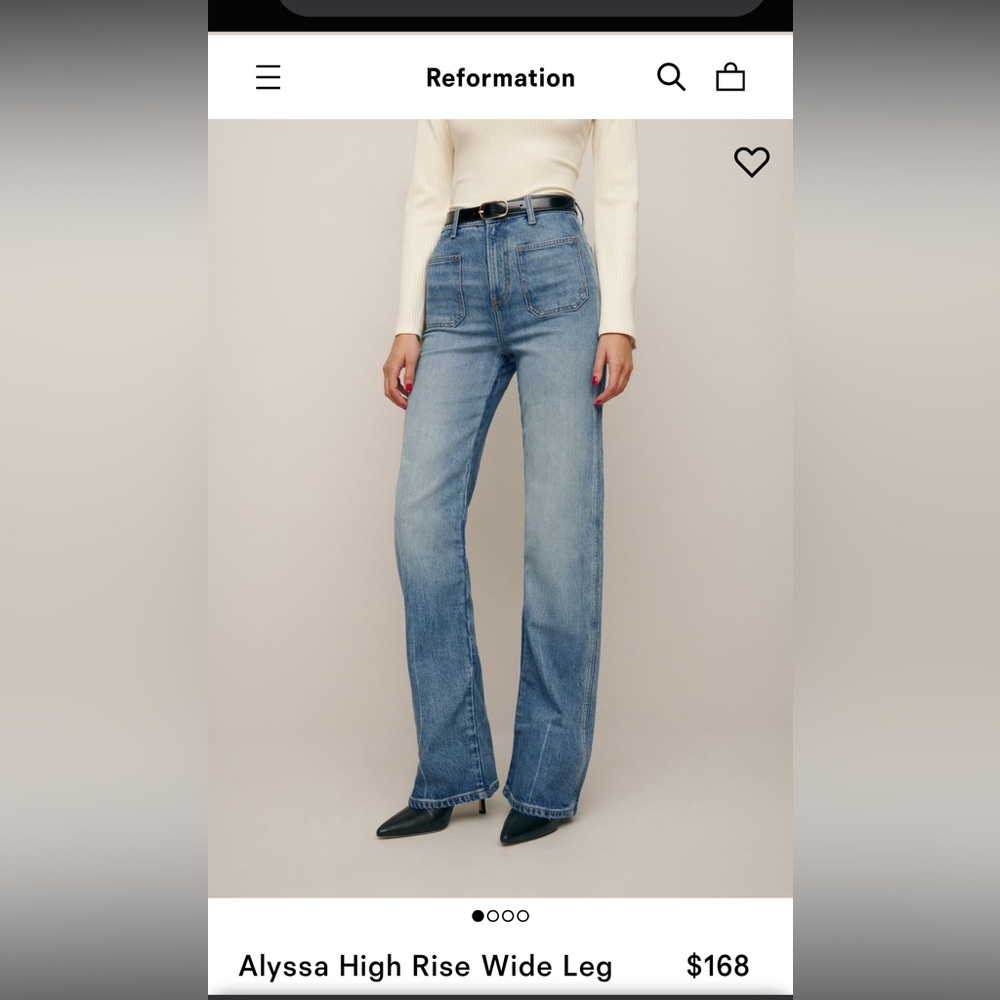 Reformation Alyssa high rise wide leg jeans